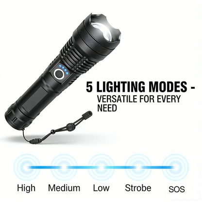 ✨Rechargeable LED Flashlight - High Lumen, Waterproof, Ultra Bright Flashlight for Emergencies