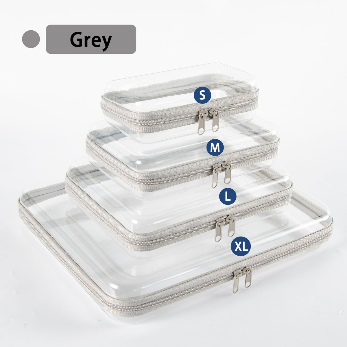 Portable Clear PVC Hard Zipper Organizer Box for Multi‑Purpose Storage