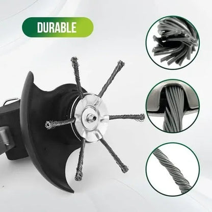 Universal Steel Wire Trimmer Head Replacement-Heavy-Duty Weed Brush Cutter